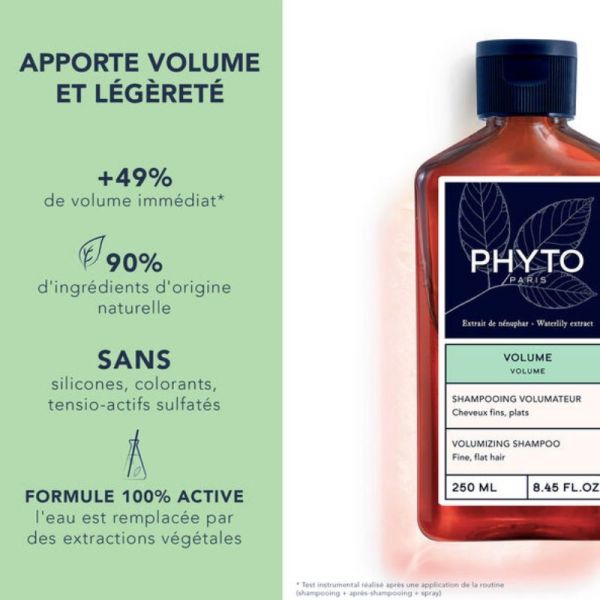 Phyto Volume shampooing cheveux fins plats 100ml