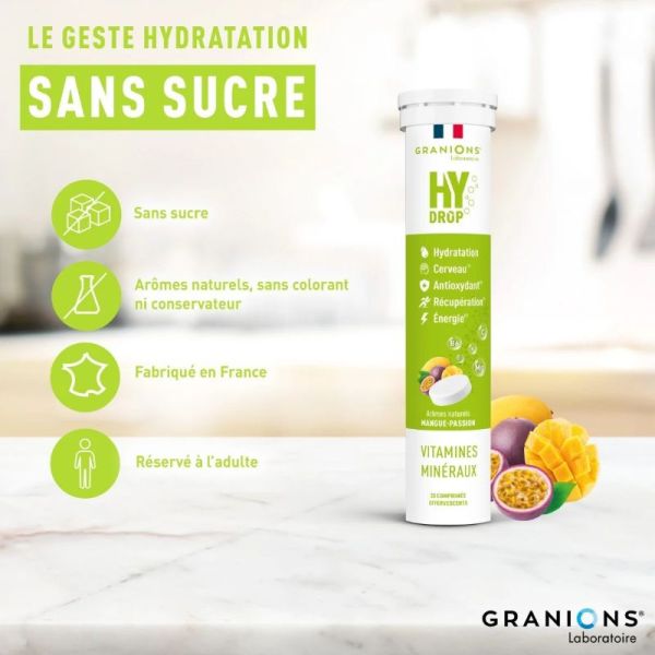 Granions Hydrop hydratation mangue passion 20 comprimés