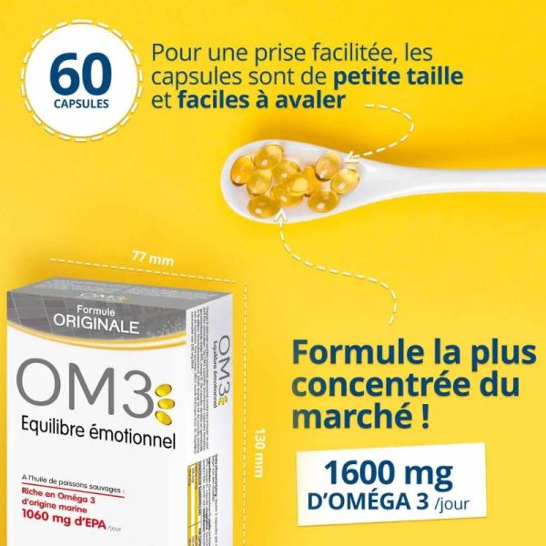 OM3 Omega 3 équilibre émotionnel 180 capsules
