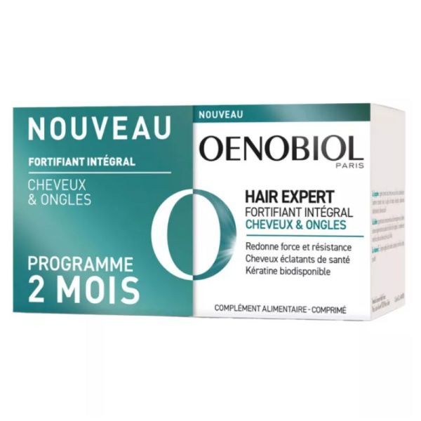 Oenobiol Hair Expert fortifiant intégral cheveux ongles 2x30 capsules
