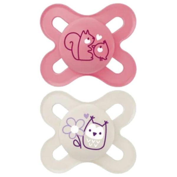 Mam 2 Sucettes Original Naissance 0-2 Mois Écureuil et Chouette