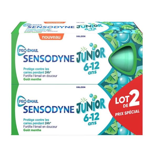 Sensodyne Pro-Email sentifrice junior 6 à 12 ans menthe douce 2x50ml
