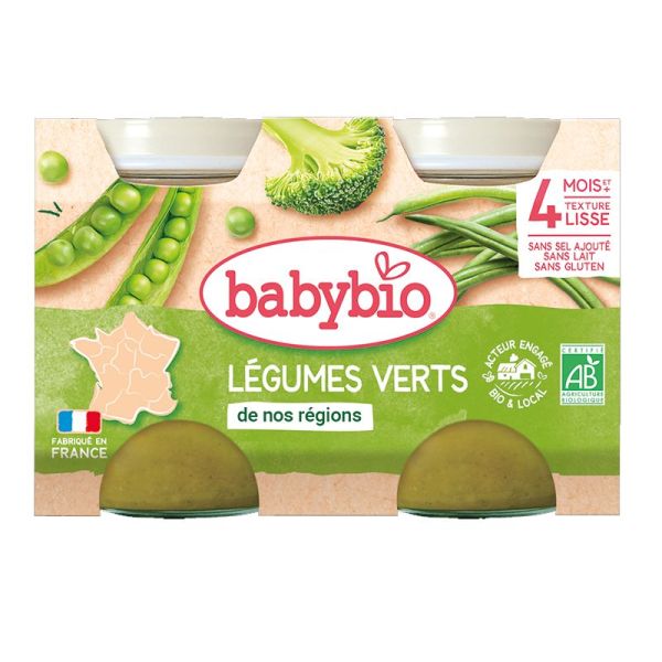 Babybio Petit pot légumes verts 2 x 130g