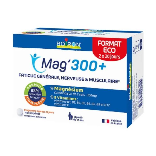 Boiron Mag 300+ fatigue générale nerveuse musculaire 190 comprimés