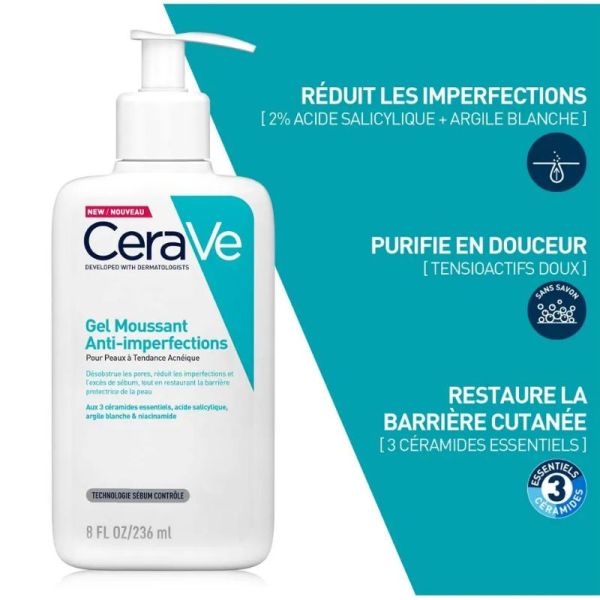 Cerave trousse Ma Routine SOS anti-marques gel moussant 236ml + sérum rétinol 30ml