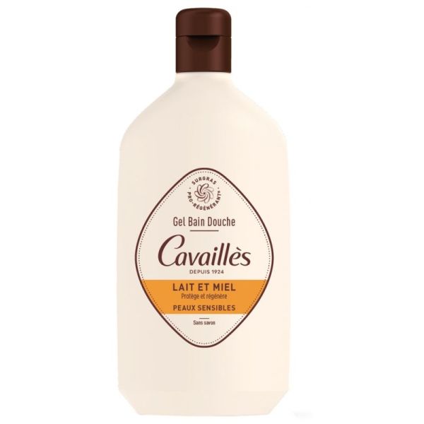Cavaillès Gel bain douche peaux sensibles lait & miel 400ml