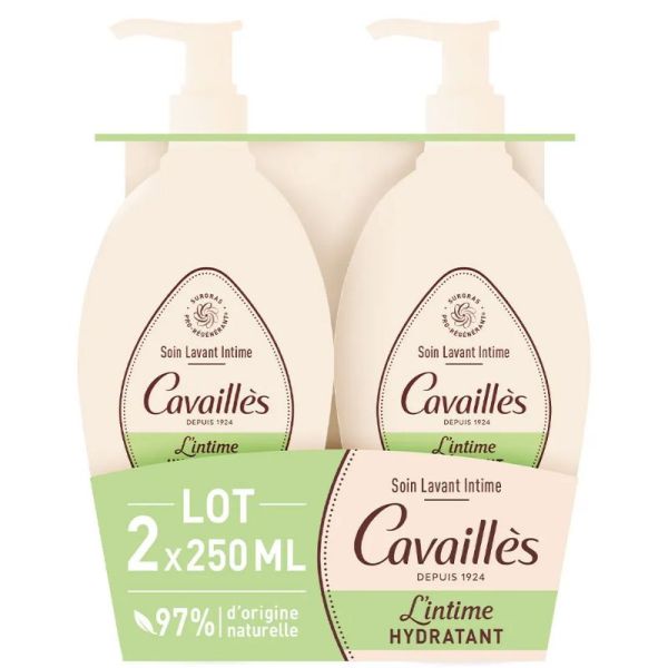Cavaillès L'intime hydratant soin lavant intime 2x250ml