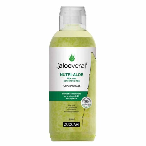 Naturancia [aloevera]2 Zuccari Pur Jus d'Aloe vera non pasteurisé sans eau ajoutée 1 litre