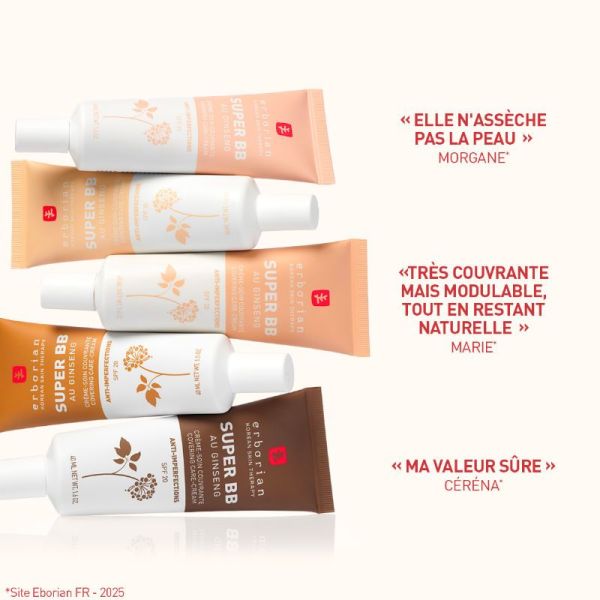 Erborian BB crème couvrante anti-imperfections SPF20 teinte dorée 40ml