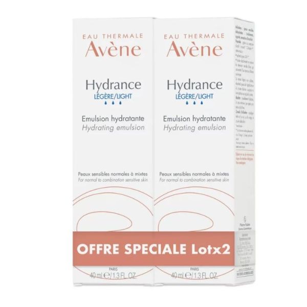 Hydrantes légère émulsion hydratante 2x40ml