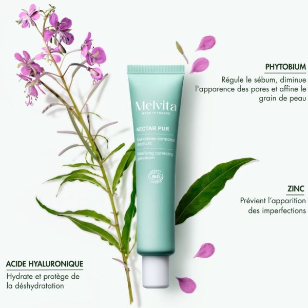 Melvita Nectar Pur gel crème correcteur matifiant Bio 40ml