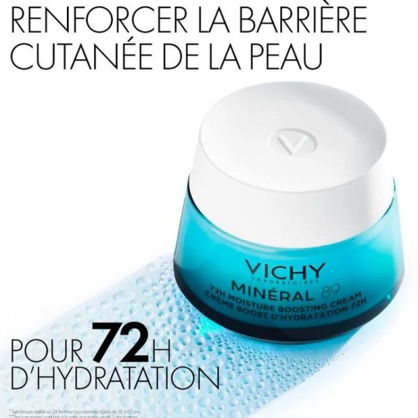 Vichy Mineral 89 crème Boost hydratation 72h 50ml