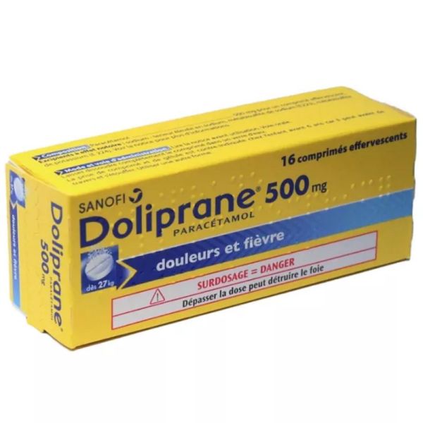 Doliprane 500MG 16 comprimés effervescents*