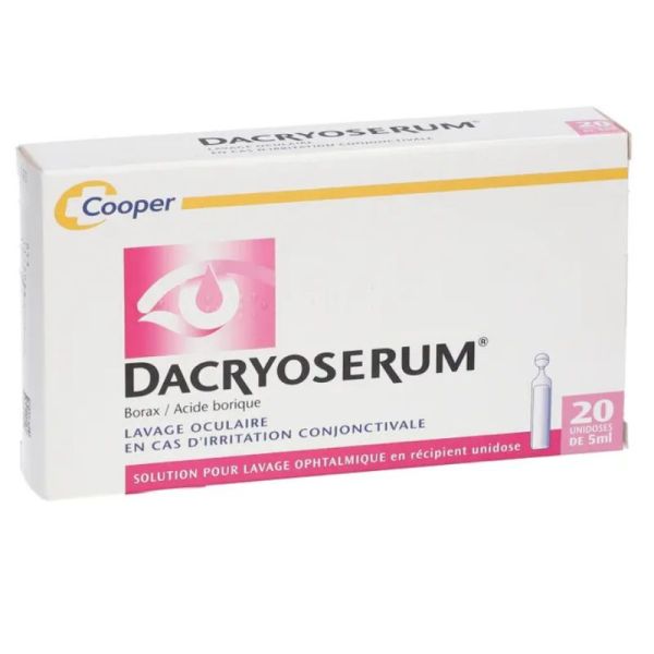 Cooper Dacryoserum unidose lavage ophtalmique 20 x5ml