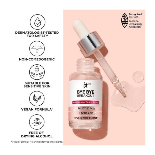IT Cosmetics Bye Bye Breakout sérum anti acné à l'acide salicylique 30ml