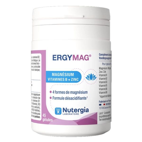 Nutergia Ergymag Magnésium Vitamines B + Zinc 45 Gélules