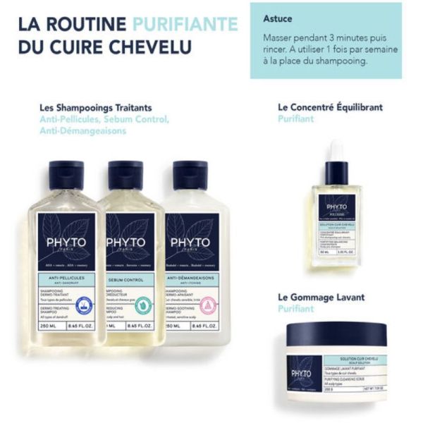 Phyto Solution Cuir Chevelu gommage lavant purifiant 200g