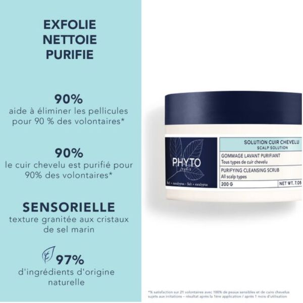 Phyto Solution Cuir Chevelu gommage lavant purifiant 200g