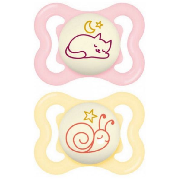 MAM Sucette Supreme Nuit 2-6 Mois Silicone x 2