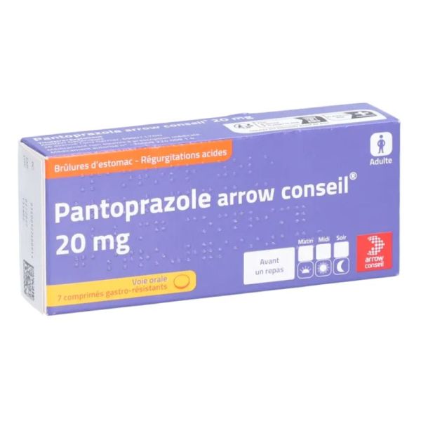 Pantoprazole 20 mg comprimés gastrorésistants