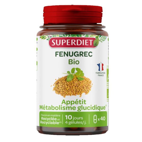 Superdiet Fenugrec bio 40 gélules