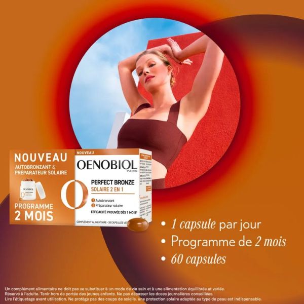Oenobiol Perfect Bronze Solaire 2 en 1 2x30 capsules