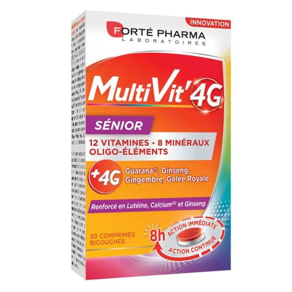Forté Pharma MultiVit'4G Sénior 30 Comprimés Bicouches