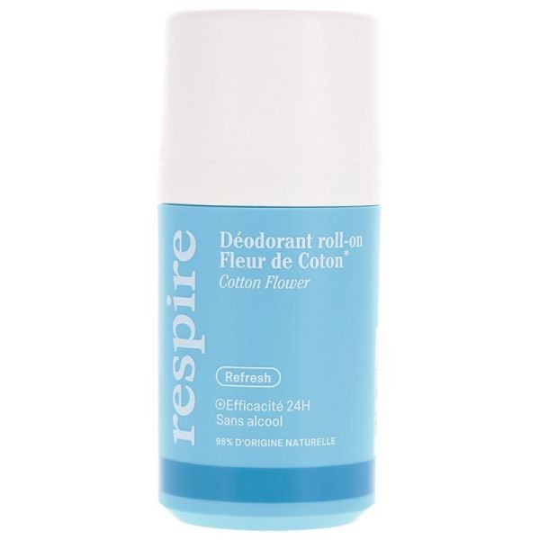Respire déodorant roll-on senteur fleur de coton 50ml