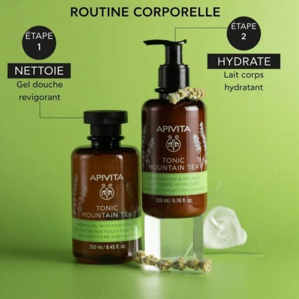 Apivita gel douche Mountain Tea tonic aux huiles essentielles 250ml