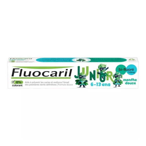 Fluocaril dentifrice Junior 6-13 ans menthe douce 75ml