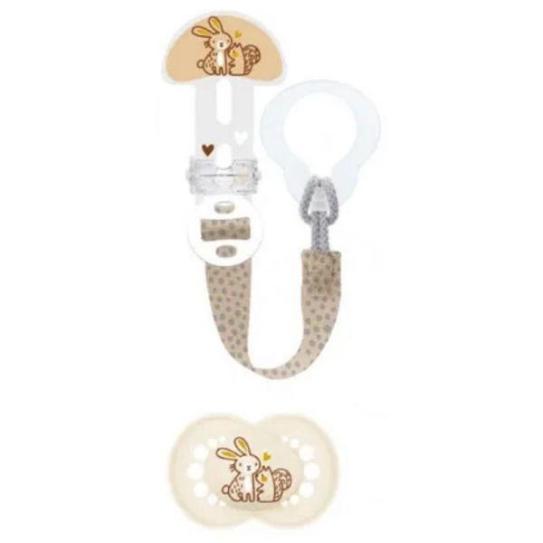 MAM Sucette Original Nature 18 Mois et + avec Attache-Sucette