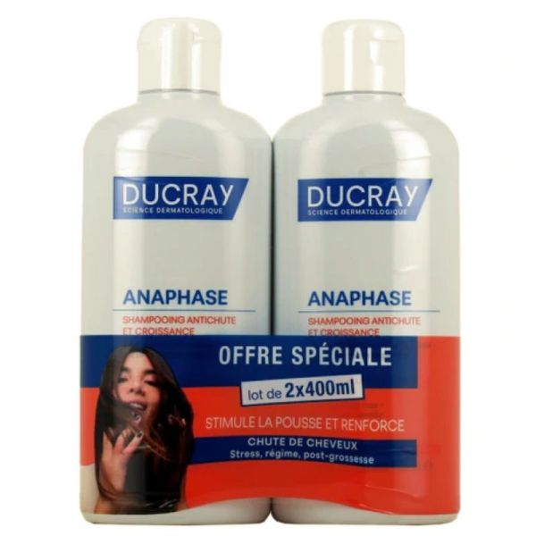 Ducray Anaphase shampooing antichute réactionnelle lot de 2x400ml