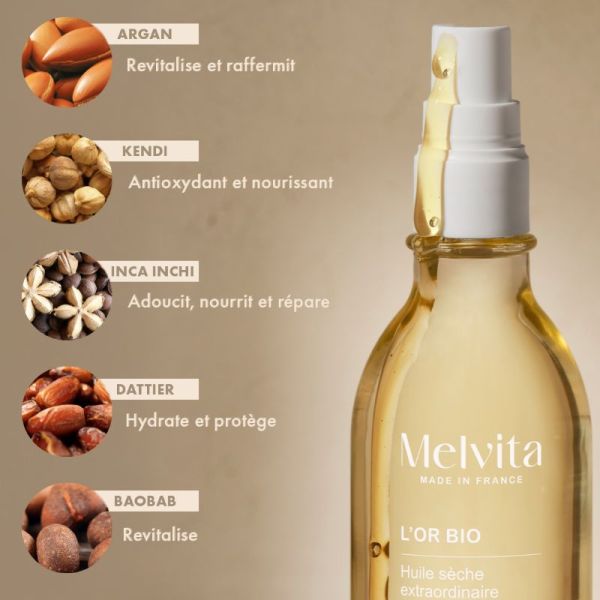 Melvita L'Or bio huile sèche extraordinaire 50ml