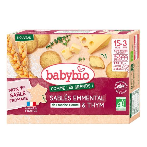 Babybio Biscuits Sables Emmental et Thym