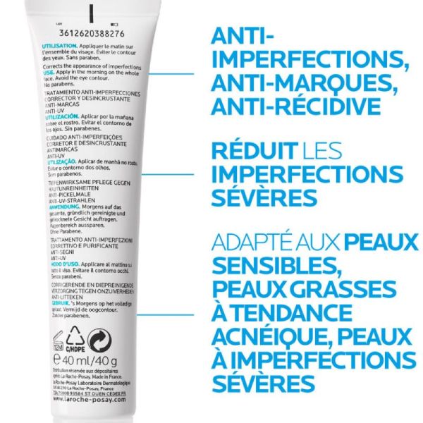 Roche Posay Effaclar Duo (+) soin anti-imperfections SPF30 40ml