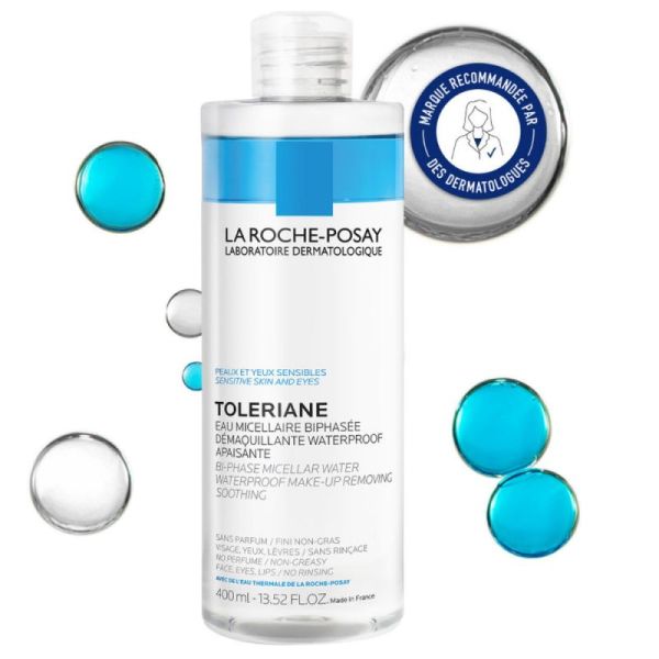 Roche Posay Tolériane eau micellaire biphaséep eaux sensibles 400ml