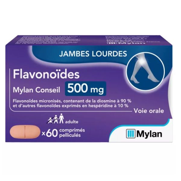 Viatris Fraction flavonoïque 500mg 60 comprimés