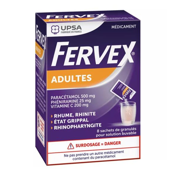UPSA Fervex Adultes état grippal 8 sachets