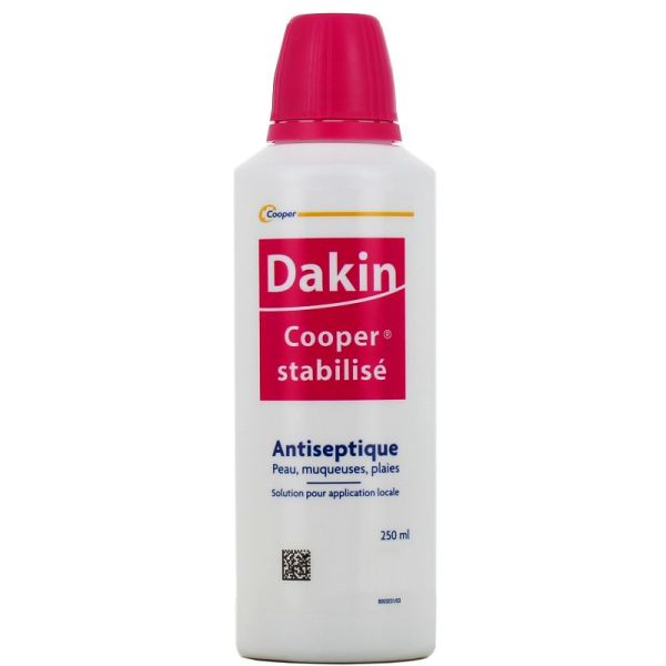 Cooper Dakin stabilisé antiseptique peau muqueuse plaies 250ml