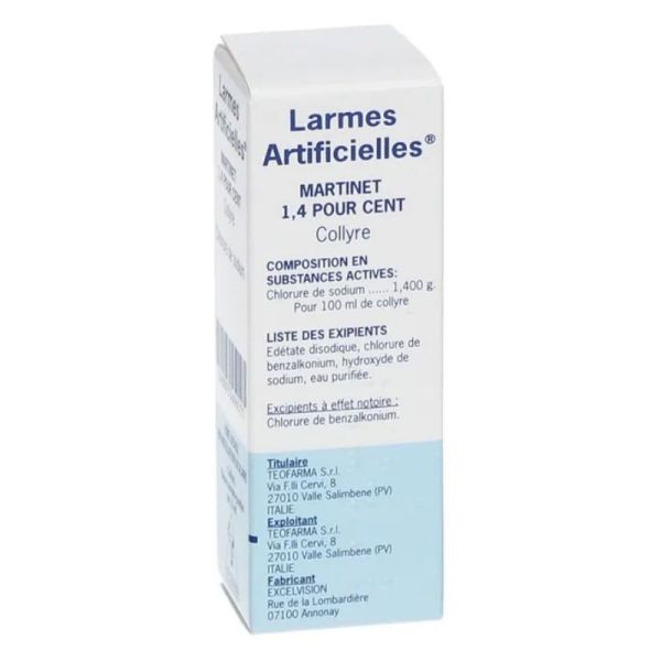 Teopharma larmes artificielles 1,4 % collyre 10ml