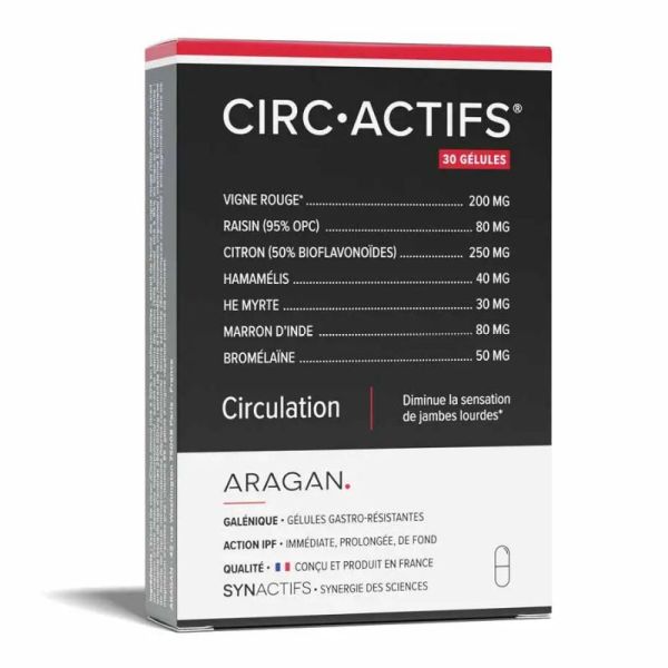 Aragan Synactifs Circ Actifs Circulation 30 gélules