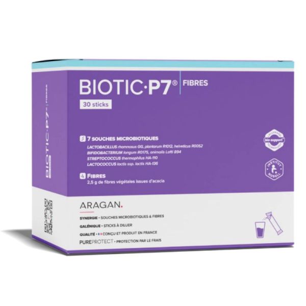 Aragan Biotic P7 Fibres 30 sticks à diluer