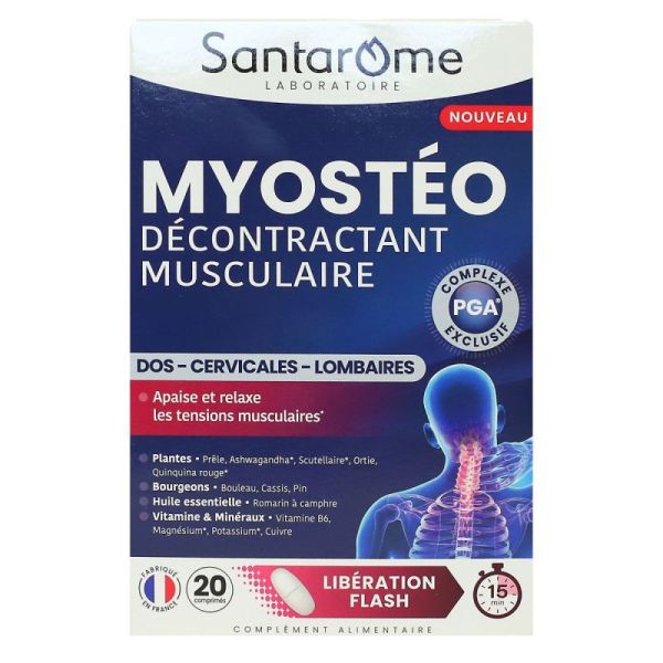 Myostéo décontractant musculaire flash 15mn 20 comprimés