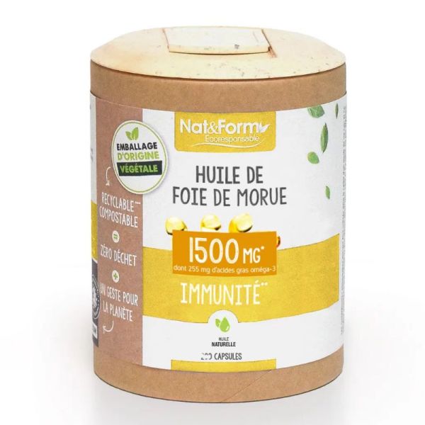 Nat&Form Écoresponsable Foie Morue 60 capsules