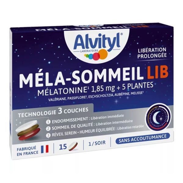 Alvityl Méla-Sommeil LIB Troubles du Sommeil 15 Comprimés