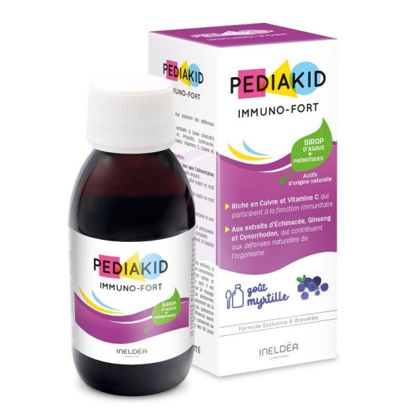 Pediakid Immuno-fort sirop gout Myrtille 125ml