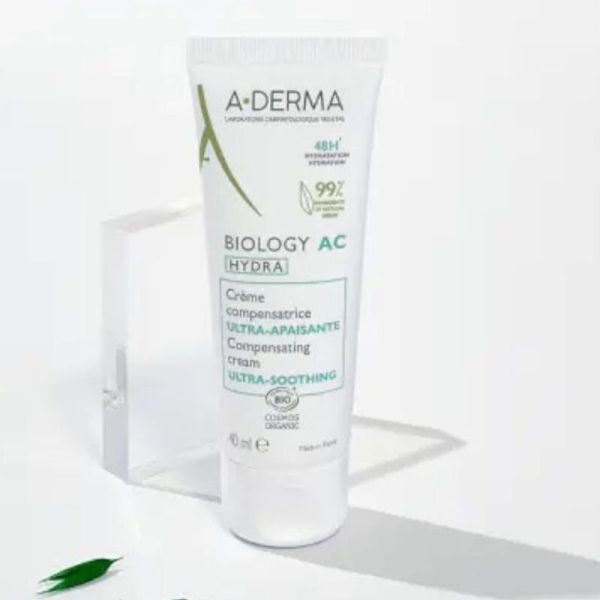 A-Derma Biology AC Hydra crème compensatrice ultra-apaisante Bio 40ml