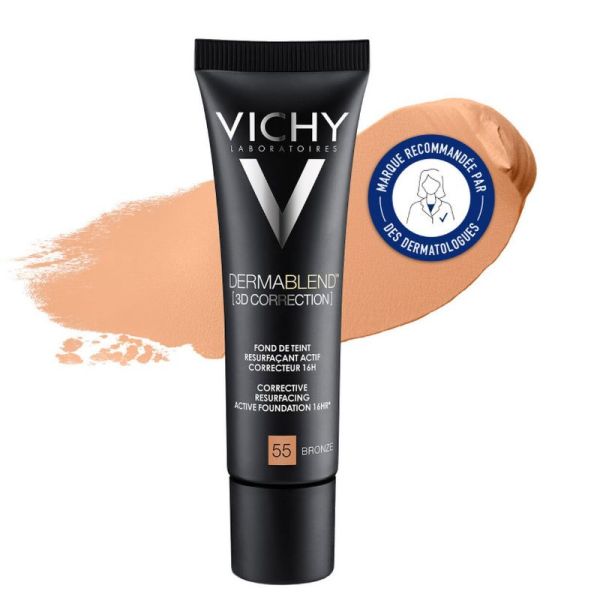 Vichy Dermablend 3d Correction fond de teint resurfaçant 16h bronze 55 SPF25 30ml