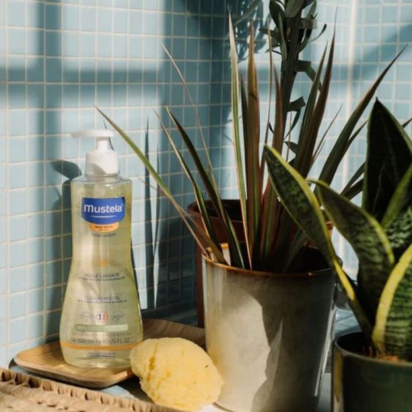 Mustela Bébé huile lavante à l'avocat bio 500ml