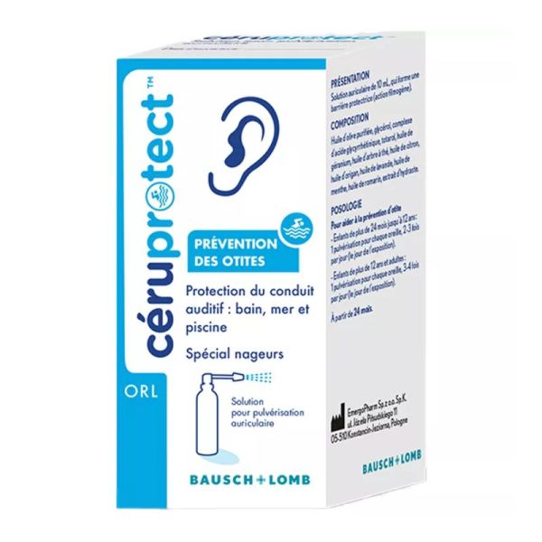 Bausch + Lomb Céruprotect prévention des otites 10 ml